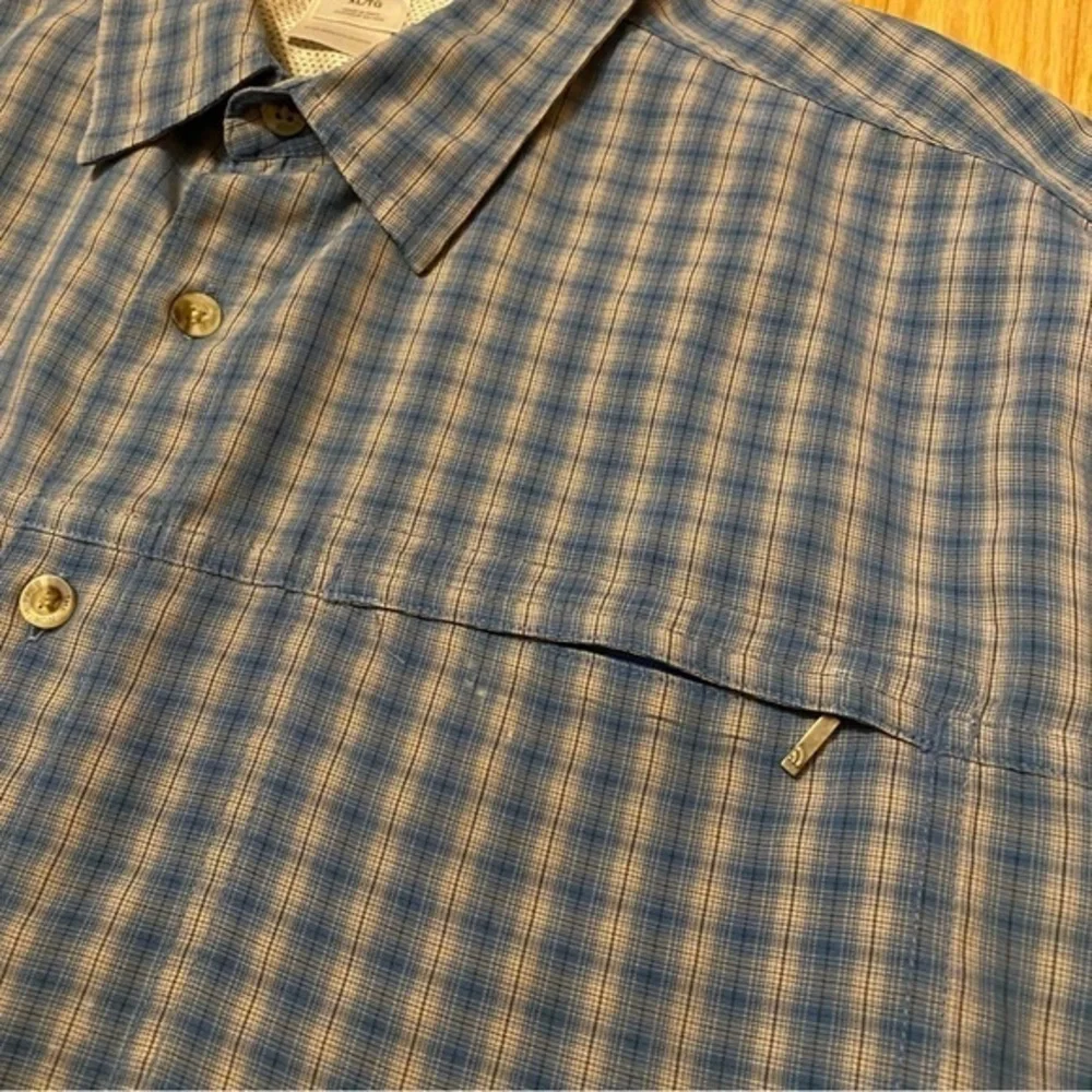 The North Face Mens‎ Plaid Modal Blend Button Down Short Sleeve Shirt